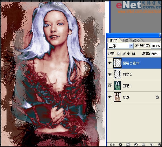 PHOTOSHOP制作风格化美女艺术海报