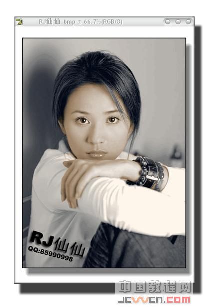 PHOTOSHOP美女黑白照片上色的技巧