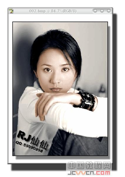 PHOTOSHOP美女黑白照片上色的技巧
