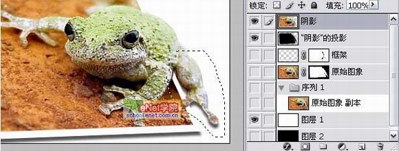 Photoshop打造陷入照片的青蛙