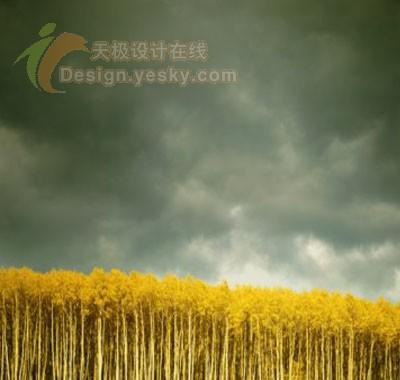 Photoshop将平静风景变为狂风暴雨特效