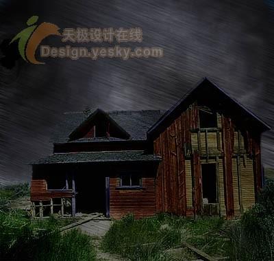 Photoshop将平静风景变为狂风暴雨特效(3)